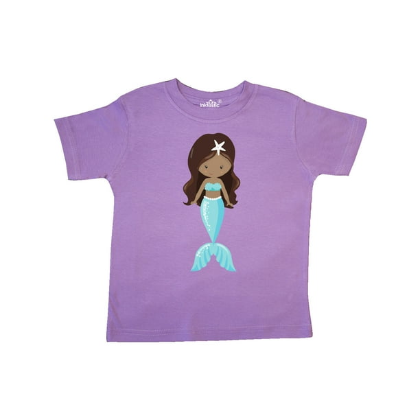 Blue Tail Toddler T-Shirt Brown Hair inktastic African American Mermaid Blue Tail Toddler T-Shirt Brown Hair inktastic African American Mermaid